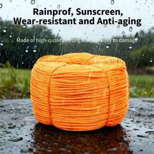 200m Yellow PE/Nylon — Heavy-Duty Lubid Dilaw for Tarp/Guy Lines & Outdoor Use