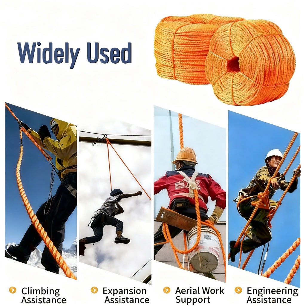 200m Yellow PE/Nylon — Heavy-Duty Lubid Dilaw for Tarp/Guy Lines & Outdoor Use